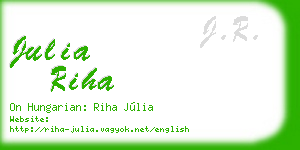 julia riha business card